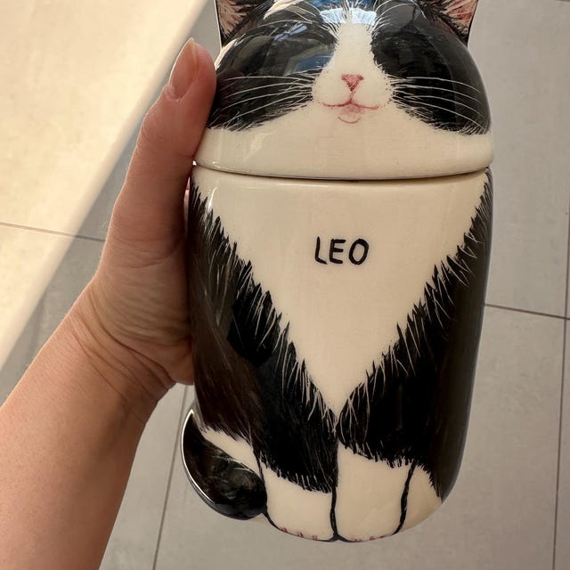 【オーダーメイド】世界に一つ 似顔絵 お名前入り ペット骨壷 ・うちの子・犬・猫 陶器製