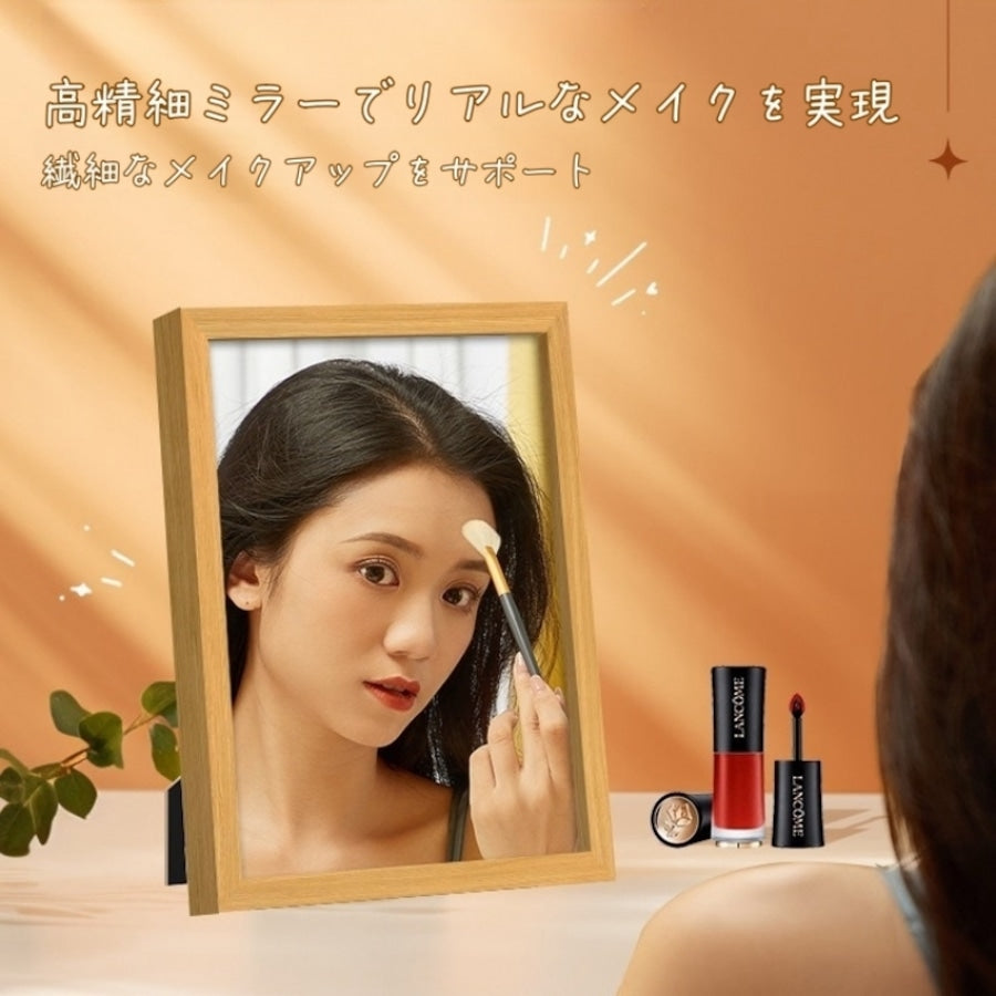【オーダーメイド】お写真入りミラーLEDライト/家族・卒業・母の日・ペット・結婚祝いなどギフト