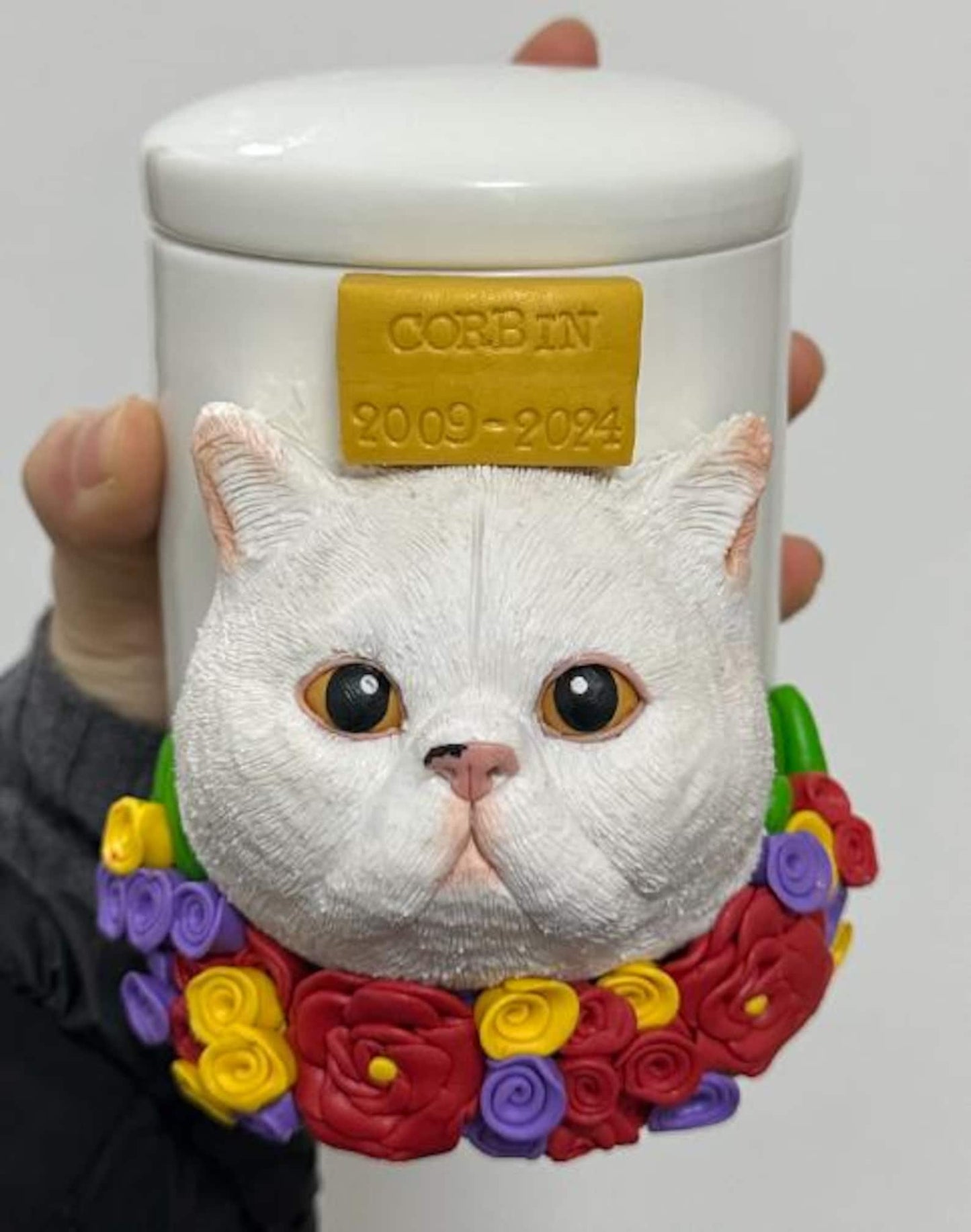【オーダーメイド】世界に一つ 似顔絵 お名前入り ペット骨壷 ・ペット 写真 グッズ・うちの子・犬・猫
