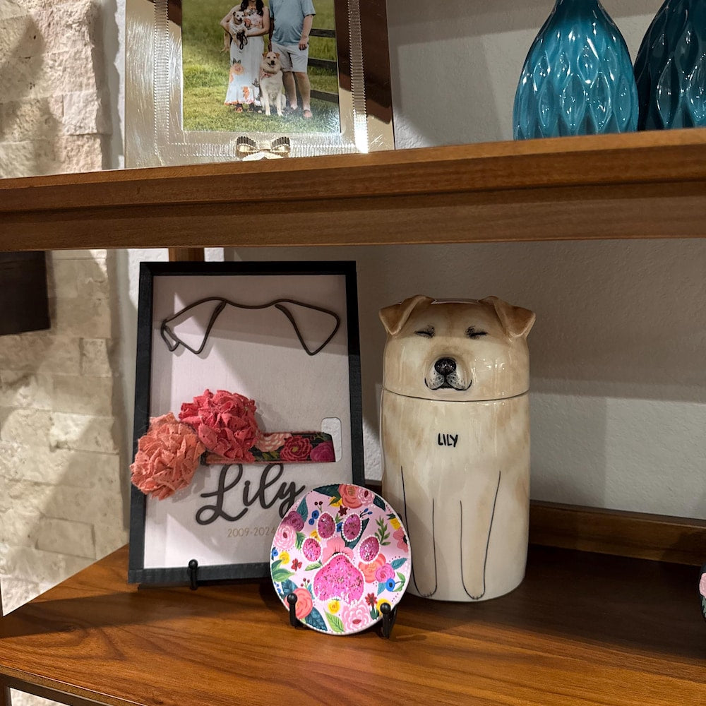 【オーダーメイド】世界に一つ 似顔絵 お名前入り ペット骨壷 ・うちの子・犬・猫 陶器製