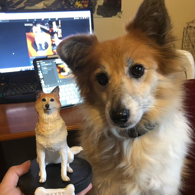 【オーダーメイド】世界に一つ 似顔絵 ペット フィギュア・ペット 写真 グッズ・うちの子・犬・猫