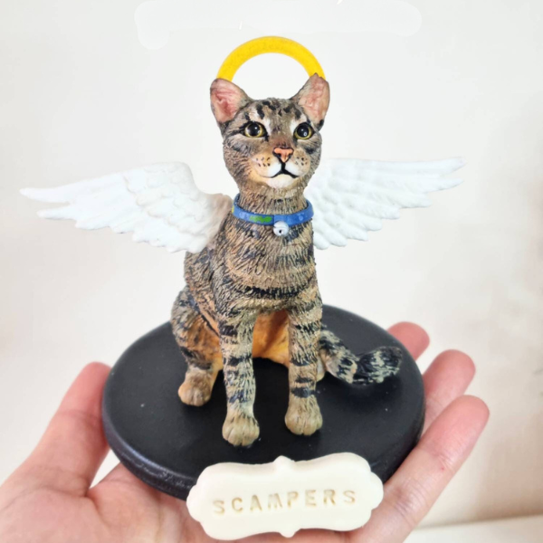 【オーダーメイド】世界に一つ 似顔絵 ペット 天使の翼 フィギュア・ペット 写真 グッズ・うちの子・犬・猫