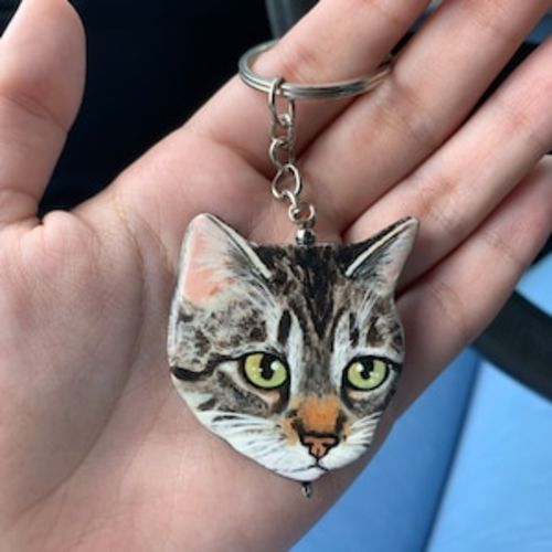 【オーダーメイド】似顔絵 キーチェーン・ペット 写真 グッズ・うちの子・犬・猫