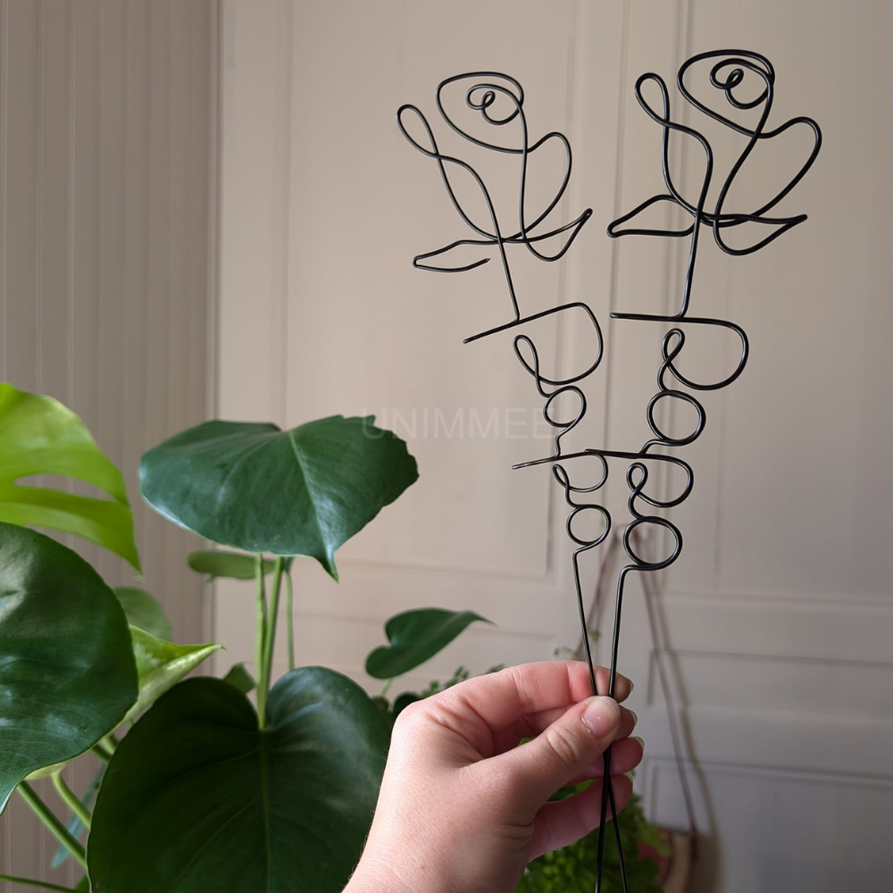 【オーダーメイド】名入れワイヤー薔薇・母の日・誕生日ギフト