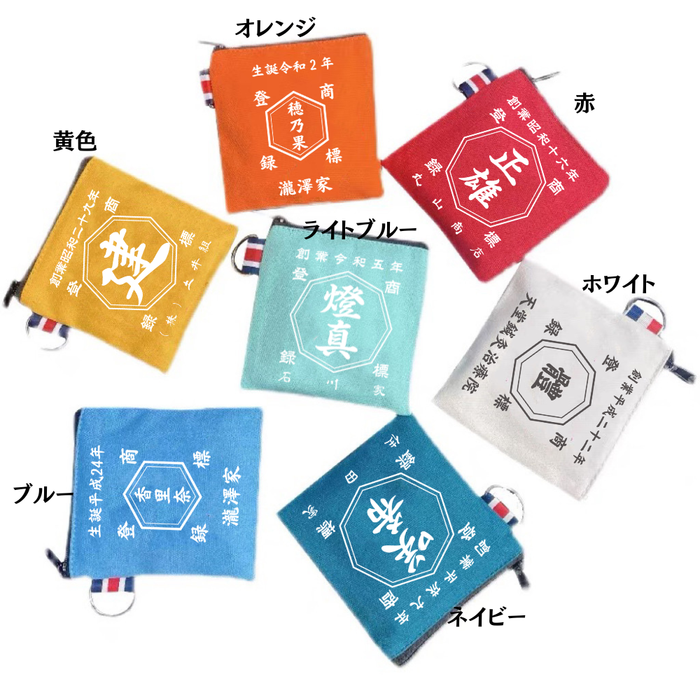 名前入り コインケース 商店風 小銭入れ 創業年 ミニ財布 開店祝い 誕生ギフト