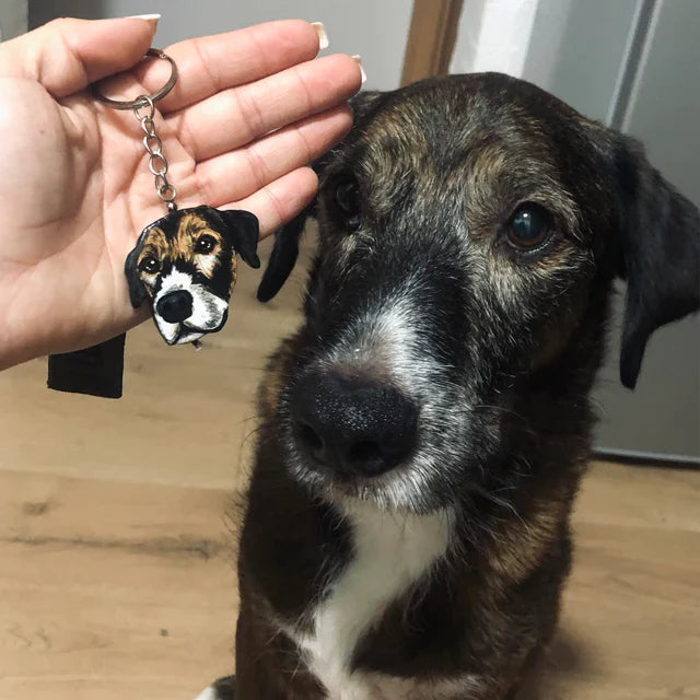 【オーダーメイド】似顔絵 キーチェーン・ペット 写真 グッズ・うちの子・犬・猫