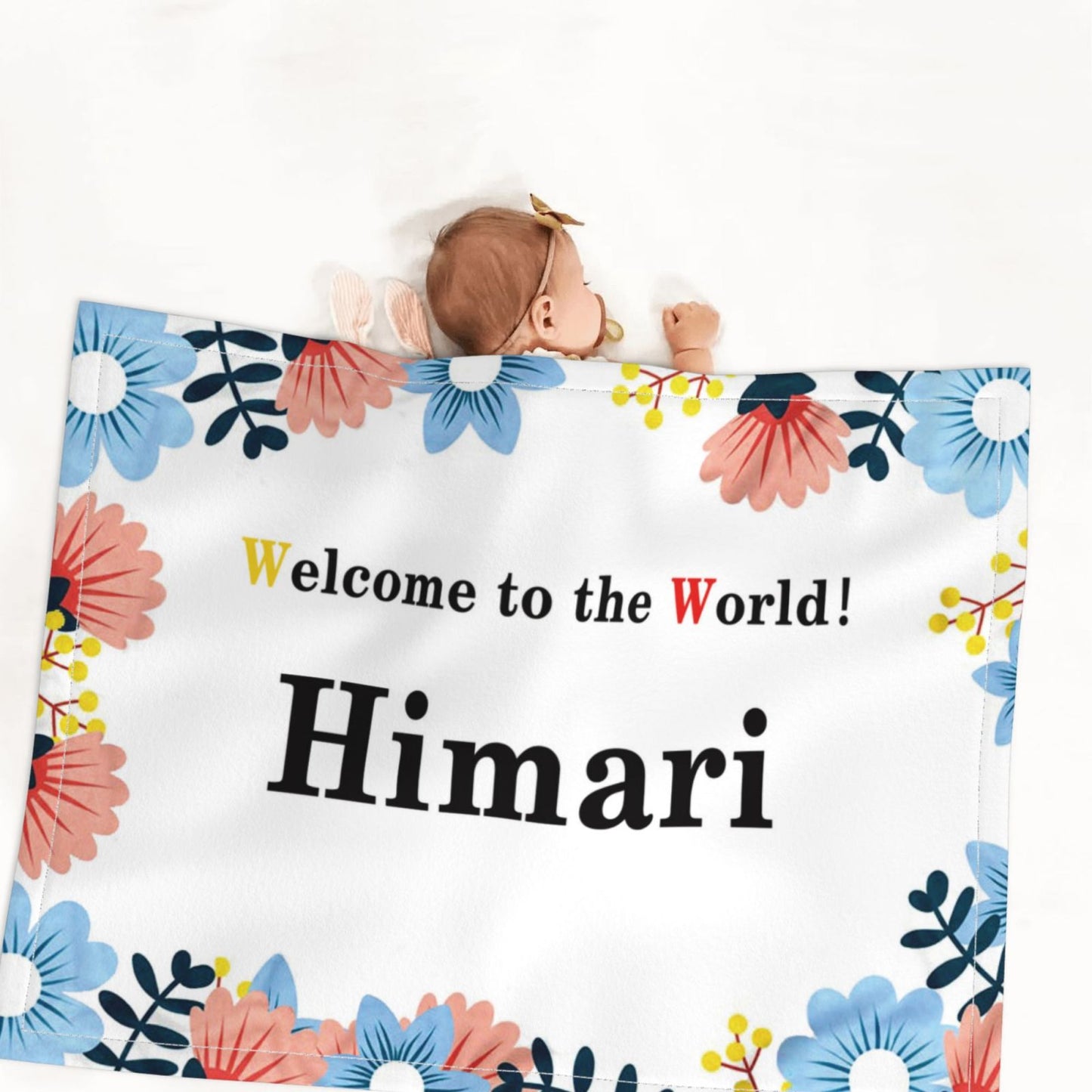 【オーダーメイド】名入れ ブランケット・誕生日ギフト・出産祝い・女の子・男の子・花 ベビー 名前 入り ブランケット ブランケット 出産 祝い 出産 祝い 名 入れ ギフト