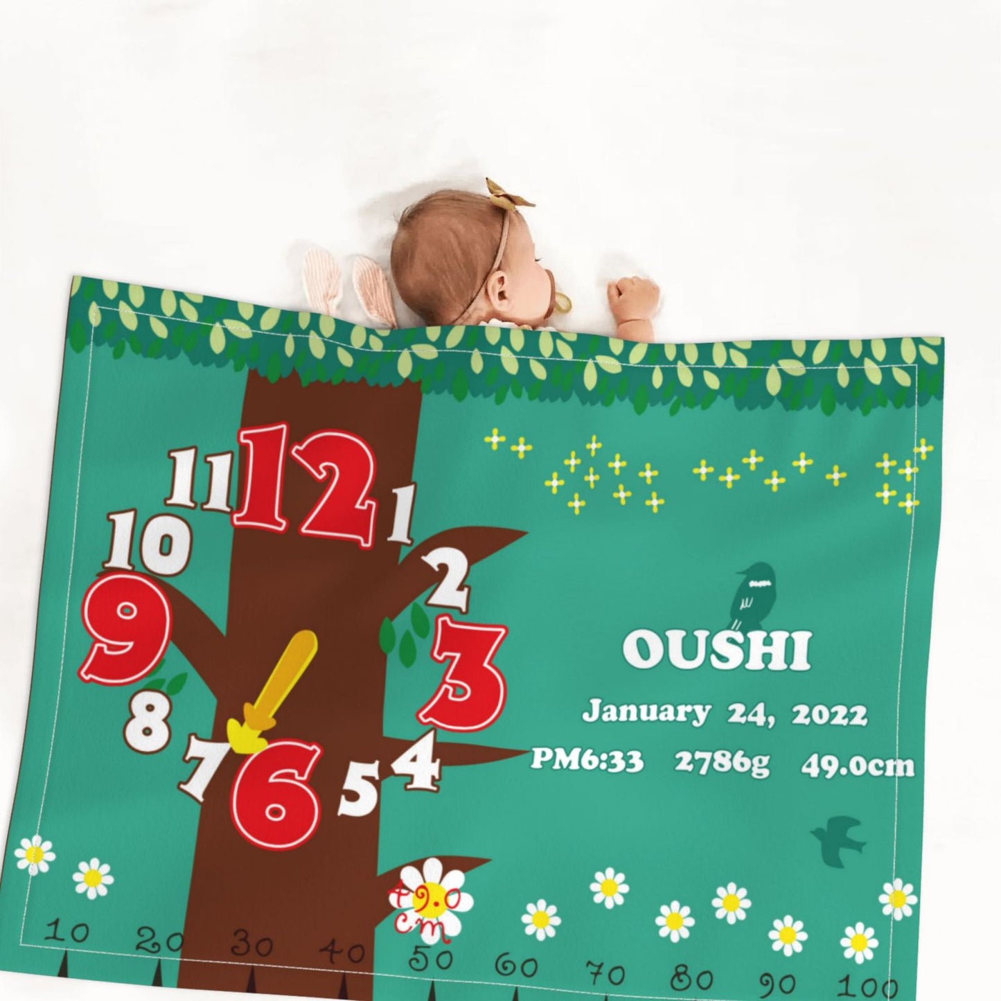【オーダーメイド】名入れ ブランケット・誕生日ギフト・出産祝い・女の子・男の子・大きな木 ベビー 用品 名前 入り 出産 祝い ギフト 出産 祝い 名前 入り