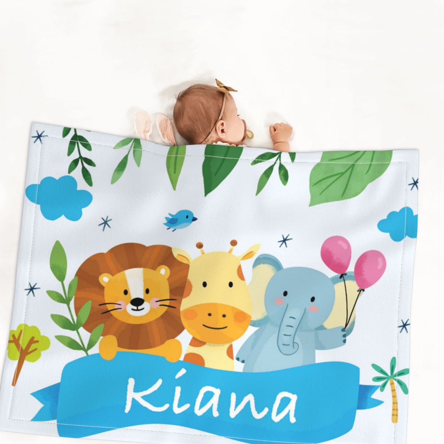 【オーダーメイド】名入れ ブランケット・誕生日ギフト・出産祝い・女の子・男の子・ライオン 名前 入り ブランケット 出産 祝い 名 入れ 名 入れ 出産 祝い