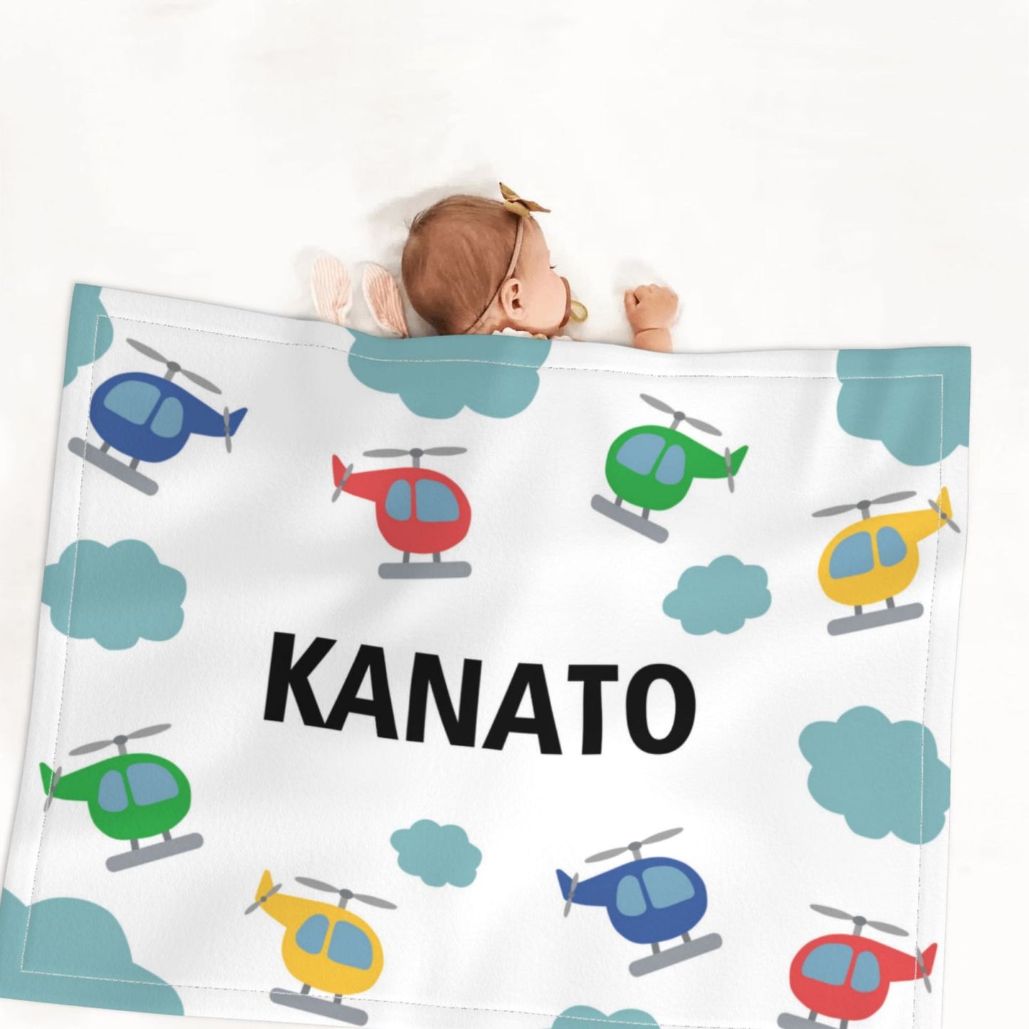 【オーダーメイド】名入れ ブランケット・誕生日ギフト・出産祝い・女の子・男の子・小さな飛行機 名前 入り ブランケット 人気 出産 祝い ブランケット 出産 祝い 名前