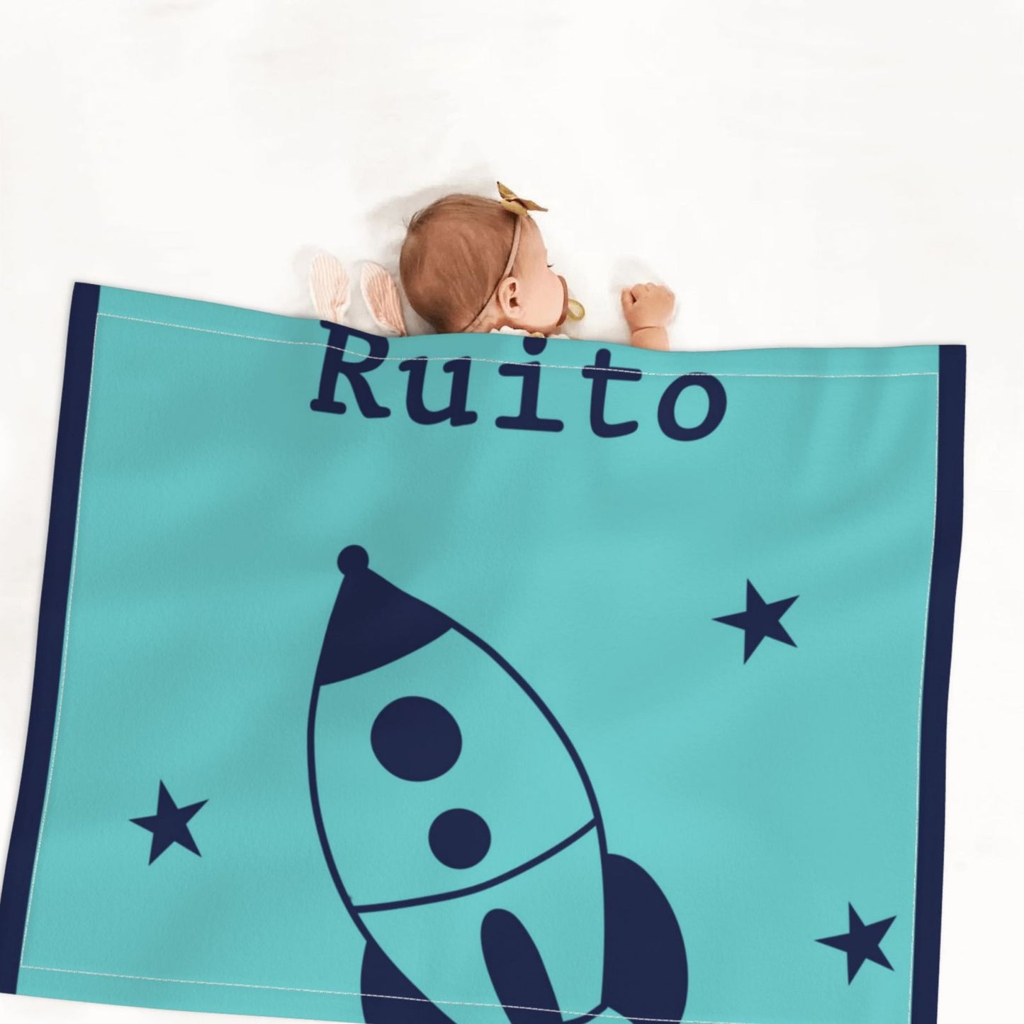 【オーダーメイド】名入れ ブランケット・誕生日ギフト・出産祝い・女の子・男の子・ロケット 赤ちゃん 名前 入り 名 入れ ベビー 出産 祝い 男の子 名前 入り