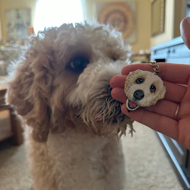 【オーダーメイド】似顔絵 キーチェーン・ペット 写真 グッズ・うちの子・犬・猫