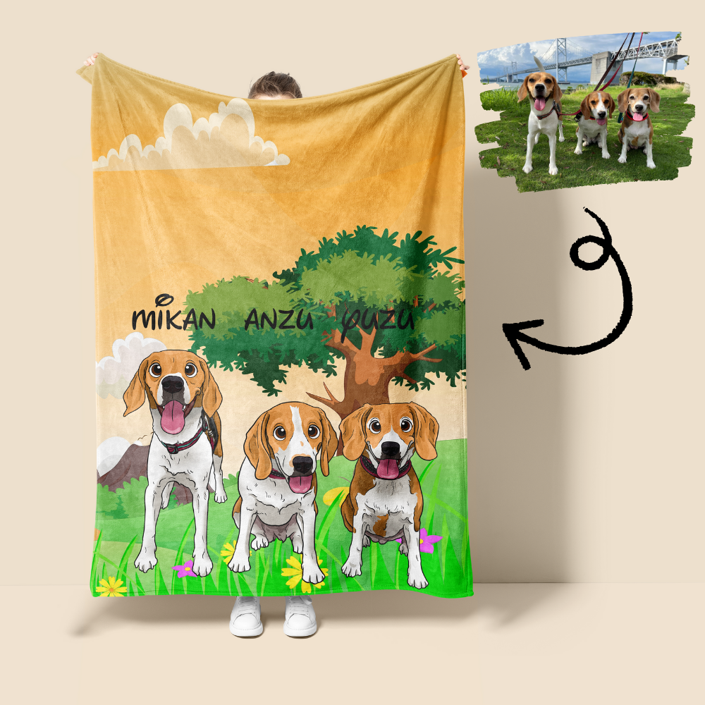 あなたのペットを世界に1つだけのアートブランケット作品に♪ | ペットイラスト | ペット似顔絵 | 犬 猫 うちの子 | ギフト