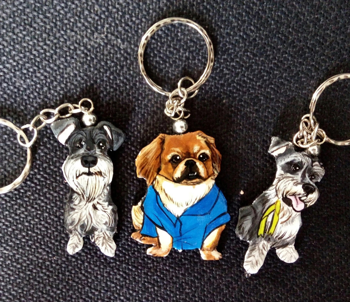 【オーダーメイド】似顔絵 キーチェーン・ペット 写真 グッズ・うちの子・犬・猫