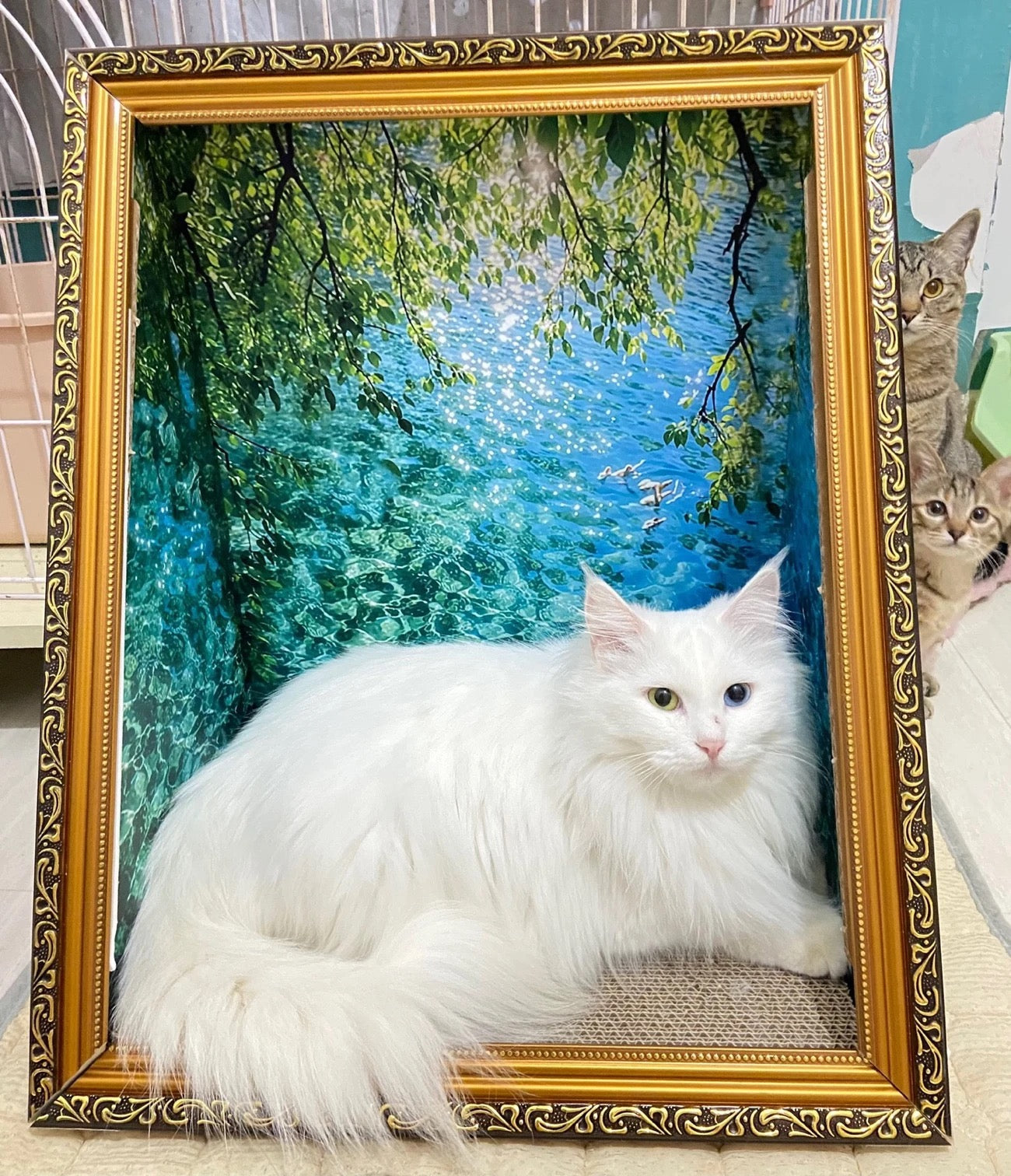 名画の中の猫 - アートキャットハウス・スクラッチャー | あなたのペットを世界に1つだけのアート作品に♪