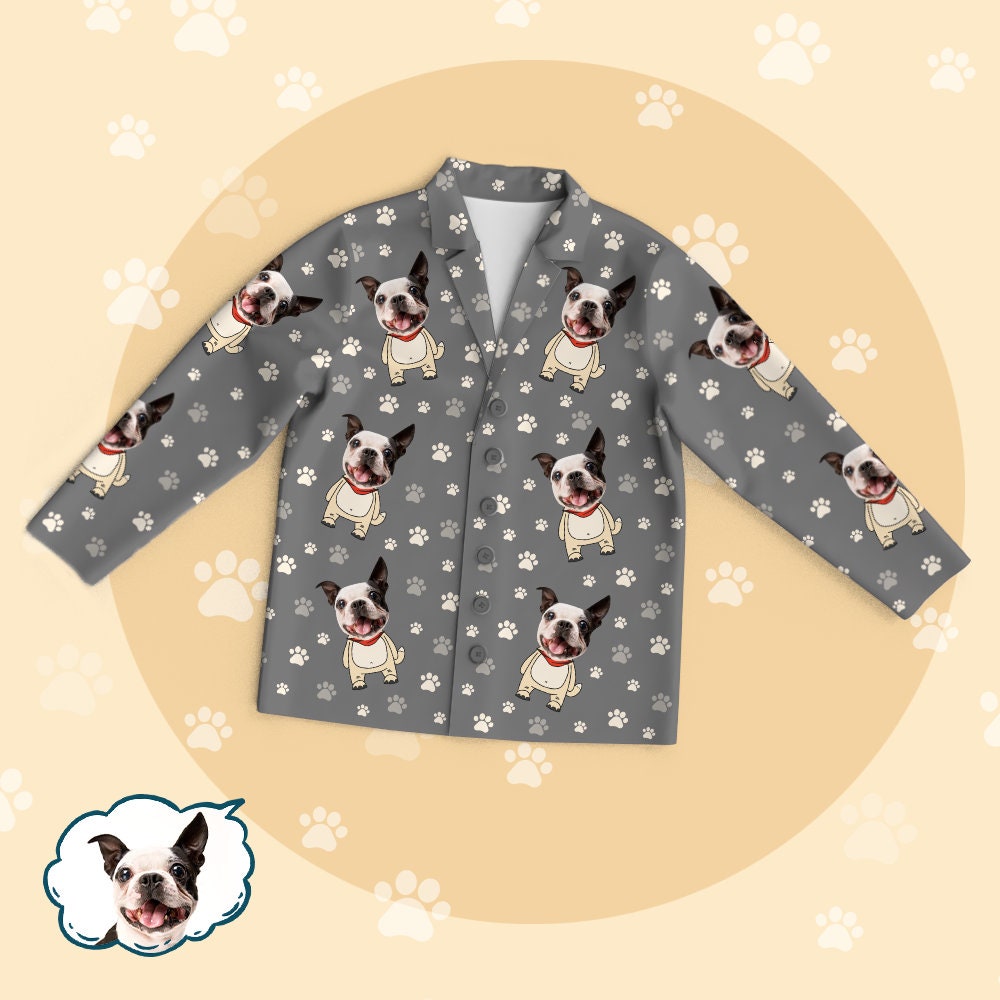 【オーダーメイド】世界に一つ パジャマ S〜3XL・ペット 写真 グッズ・うちの子・犬・猫
