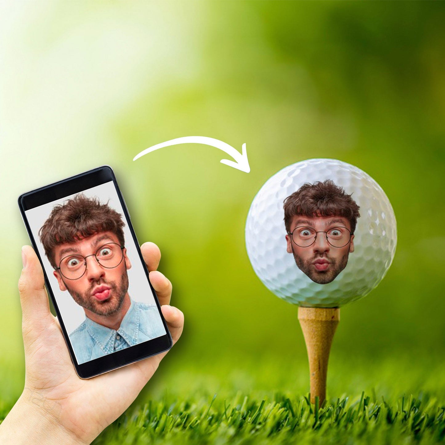 オリジナルゴルフボールプレゼント写真・ロゴ入り 【父の日】【敬老の日】【退職祝】【誕生日】