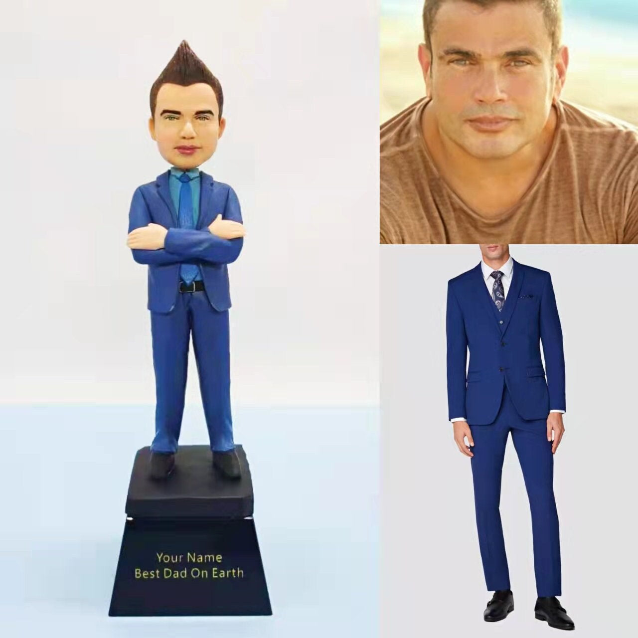 【オーダーメイド】お写真入からのオリジナル フィギュア 制作/トロフィー 人型/優勝 トロフィー・退職・退官・昇進・勤続周年・定年記念