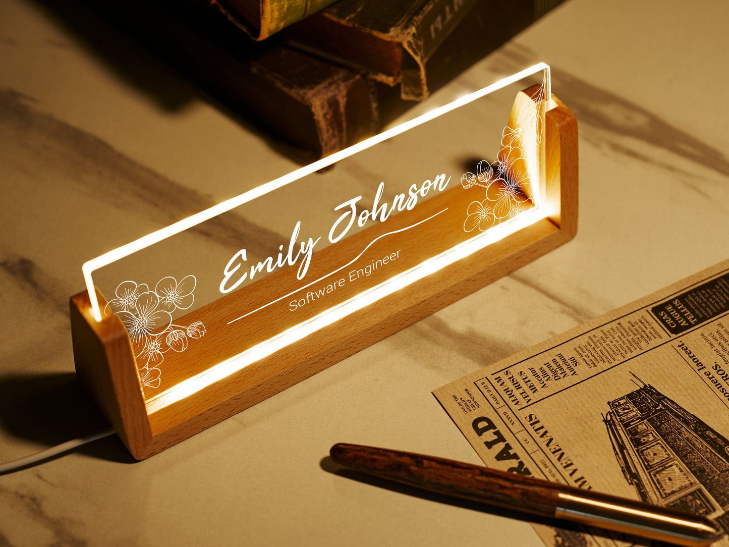 商号・会社 社員のデスクネームプレート サイン ☆