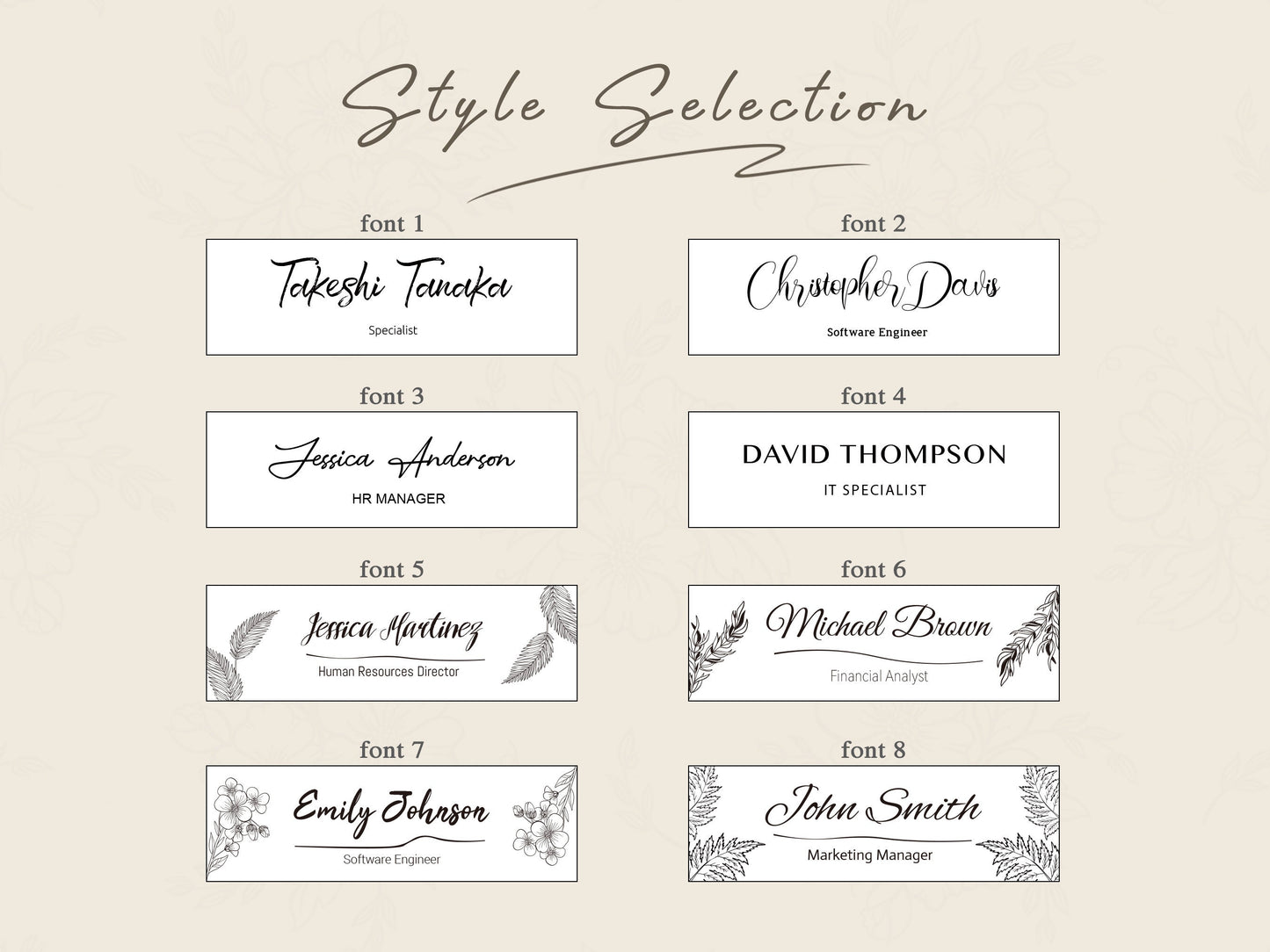 商号・会社 社員のデスクネームプレート サイン ☆