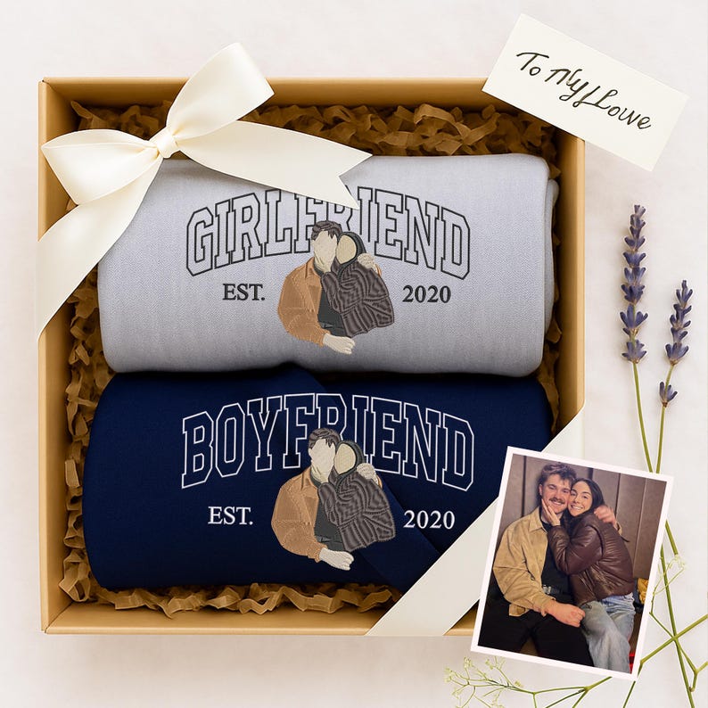 刺繍入り 写真入り トレーナー 名前入り パーカー 記念日 バレンタインデー ギフト彼氏・彼女デザイン