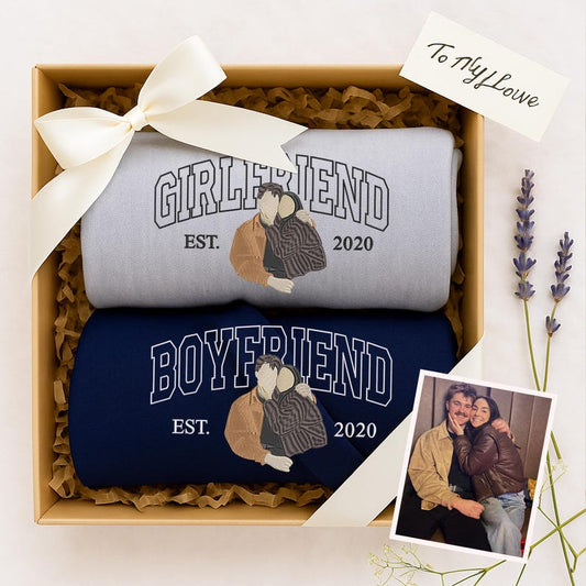 刺繍入り 写真入り トレーナー 名前入り パーカー 記念日 バレンタインデー ギフト彼氏・彼女デザイン