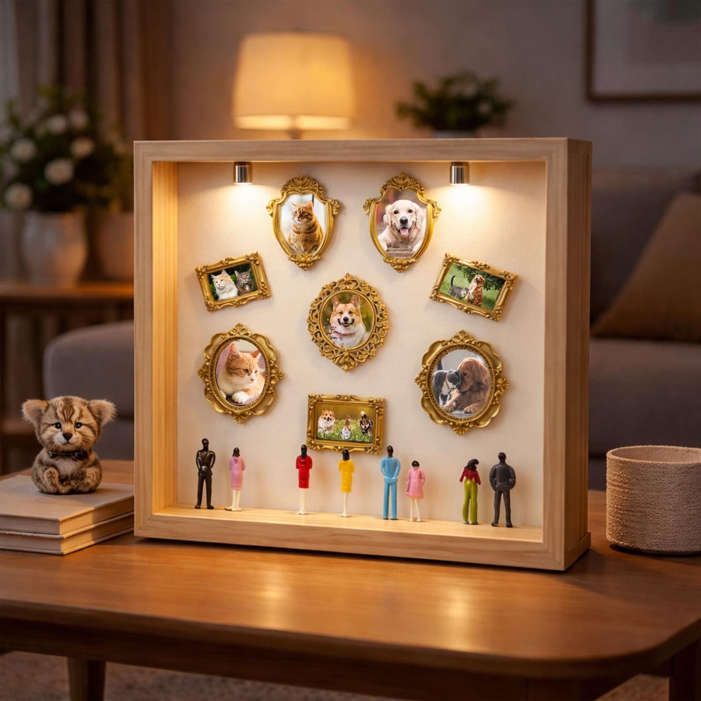 LEDライト付き 写真入り　思い出ボックス - 手作り博物館 02