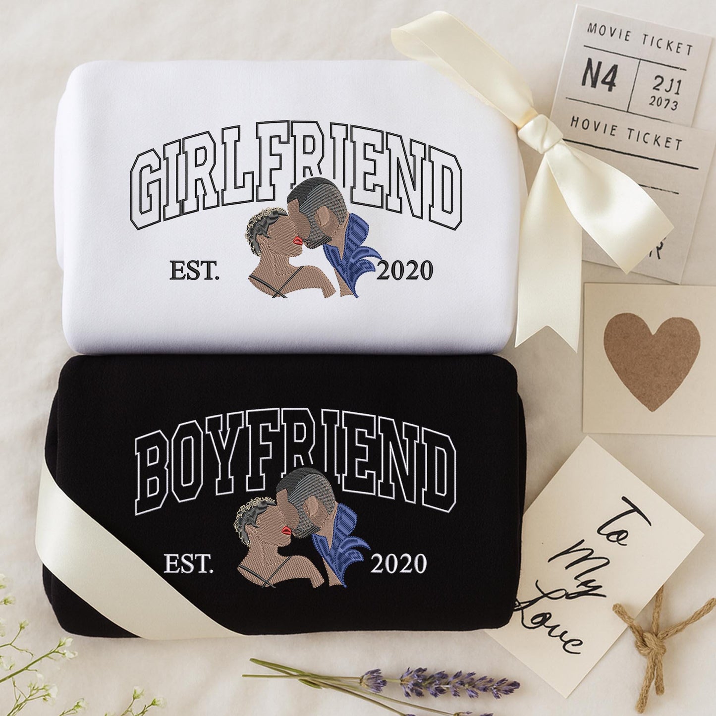 刺繍入り 写真入り トレーナー 名前入り パーカー 記念日 バレンタインデー ギフト彼氏・彼女デザイン