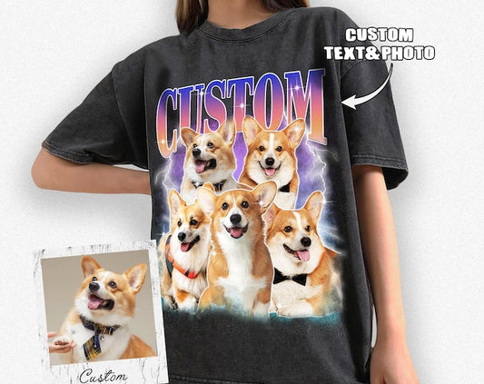世界に一つ Tシャツ S〜3XL・ペット 写真 グッズ・うちの子・犬・猫