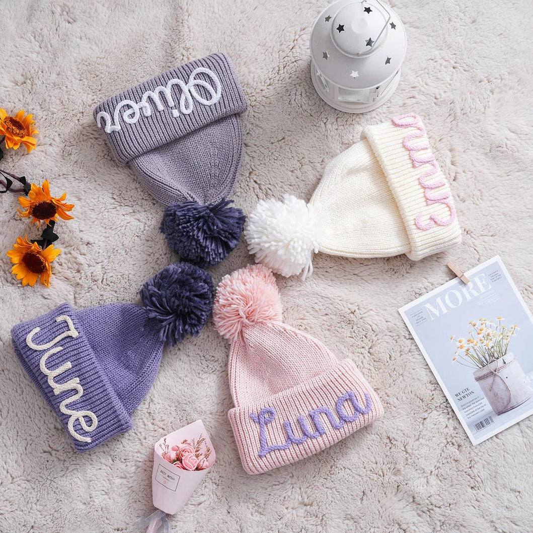 【オーダーメイド】名前入りベビーハット|名入れ|誕生日ギフト|出産祝い