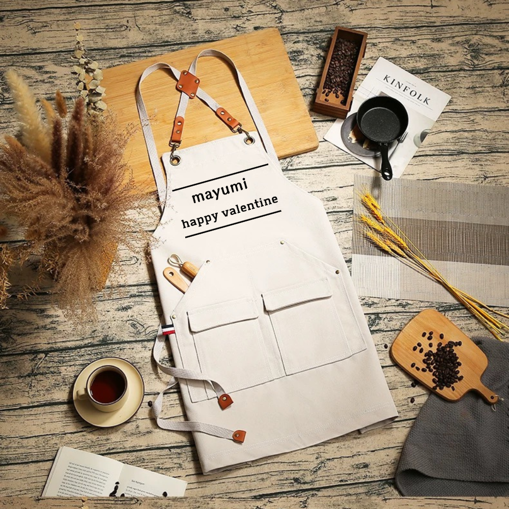 名前入り エプロン　開店祝い プレゼントバレンタインデー ホワイトデー キッチン 雑貨 おもしろ 誕生日 母の日 父の日