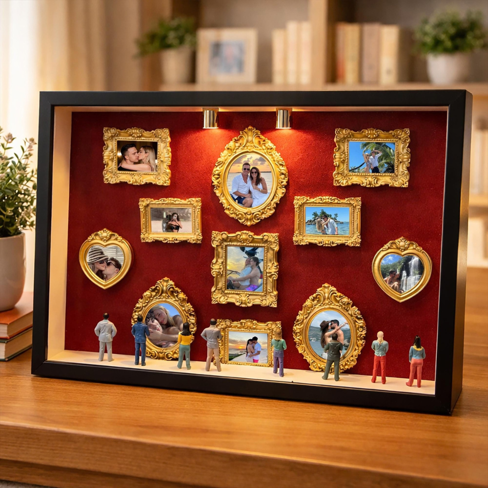 LEDライト付き 写真入り　思い出ボックス - 手作り博物館