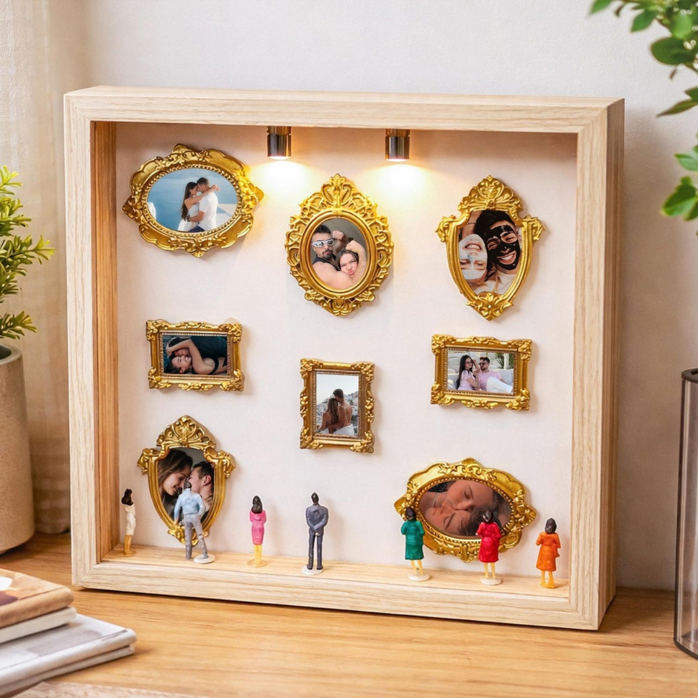 LEDライト付き 写真入り　思い出ボックス - 手作り博物館 02