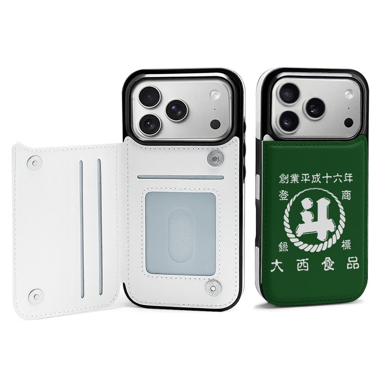 名前入り スマートフォンケース　革製　商店風 　折りたたみケース　フリップケース 新柄