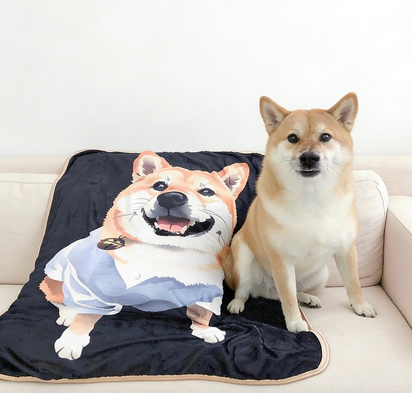 あなたのペットを世界に１つだけのアートブランケット作品に♪ | ペットイラスト | ペット似顔絵 | 犬 猫 うちの子 | 全身絵