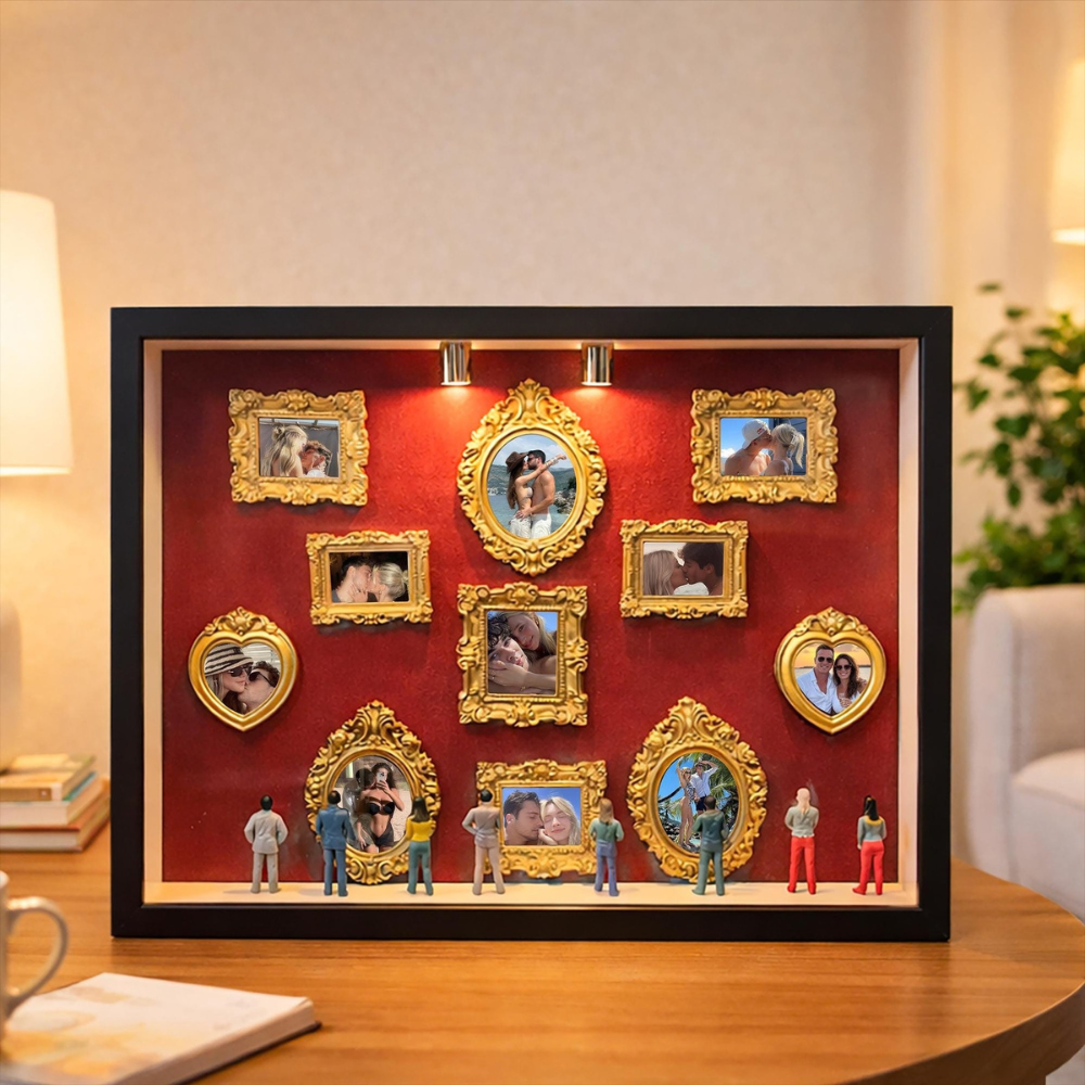 LEDライト付き 写真入り　思い出ボックス - 手作り博物館