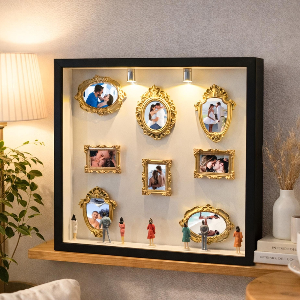 LEDライト付き 写真入り　思い出ボックス - 手作り博物館 02