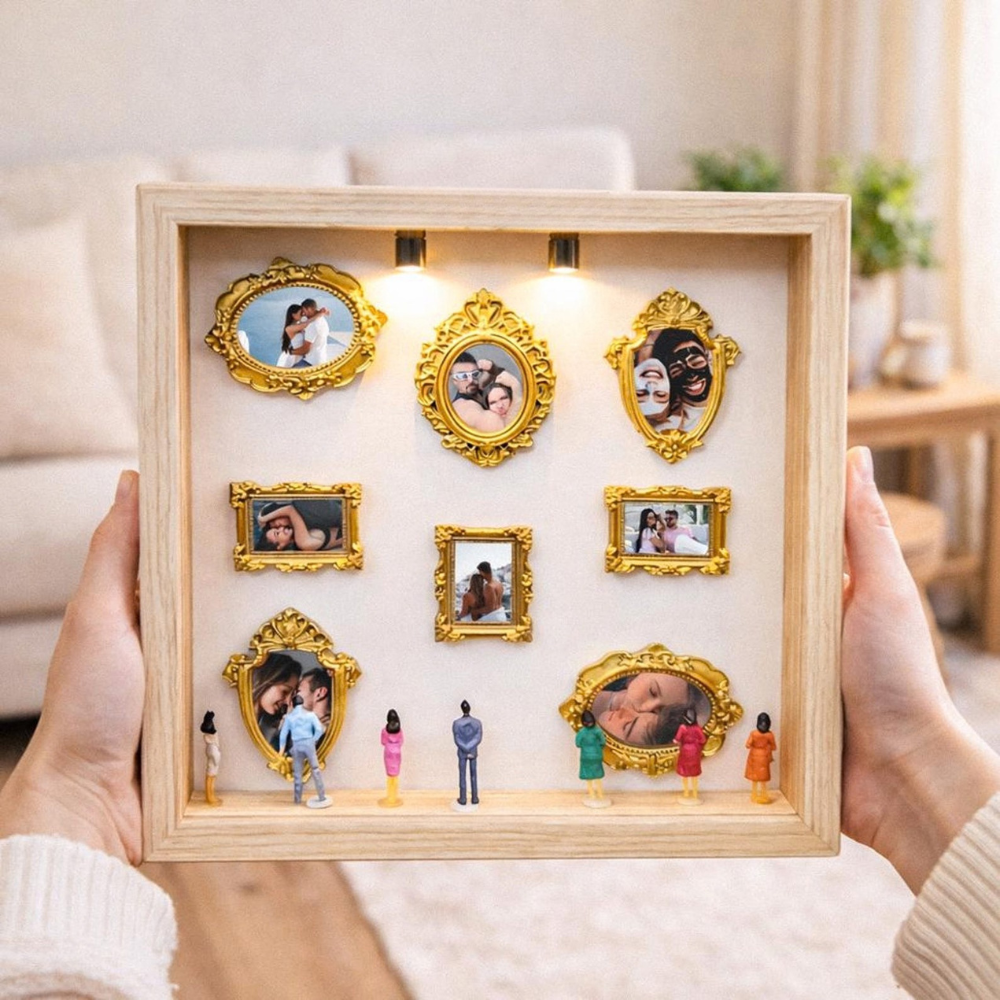 LEDライト付き 写真入り　思い出ボックス - 手作り博物館 02