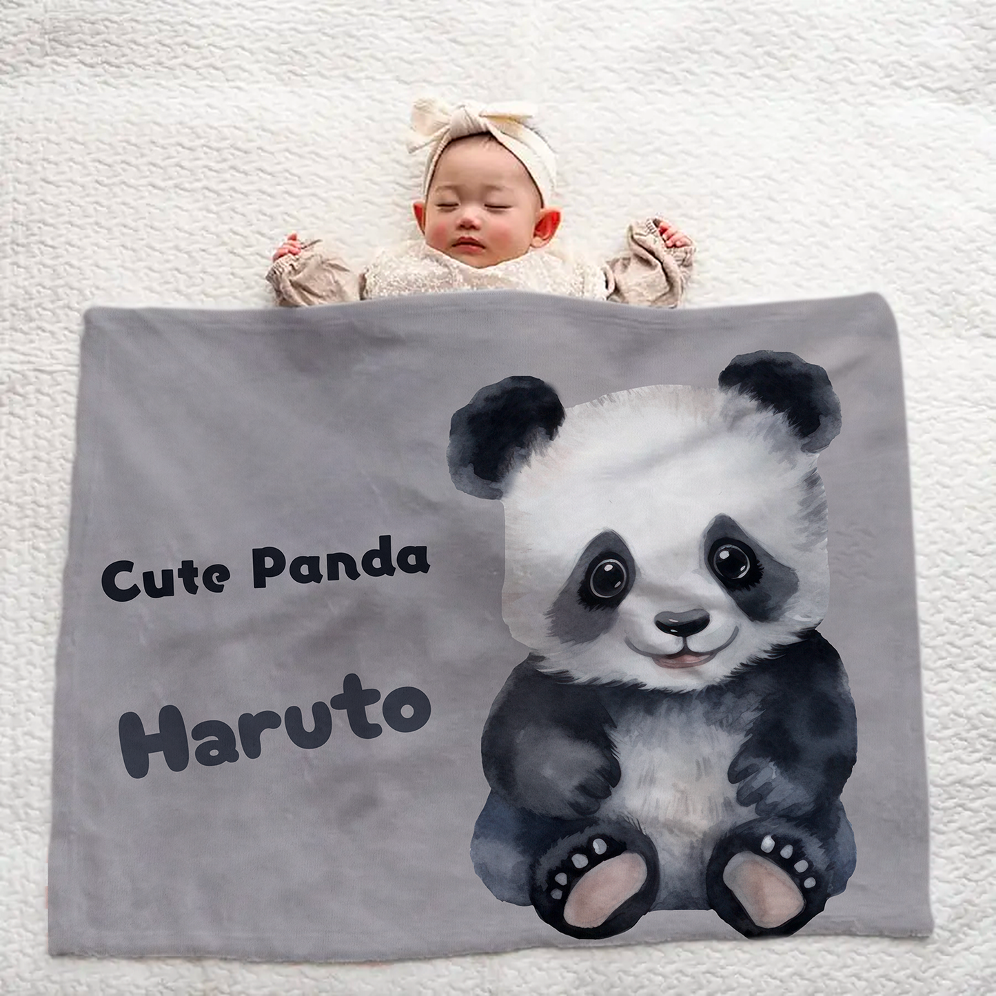 水彩動物ブランケット|名入れ|誕生日ギフト|出産祝い|オーダー