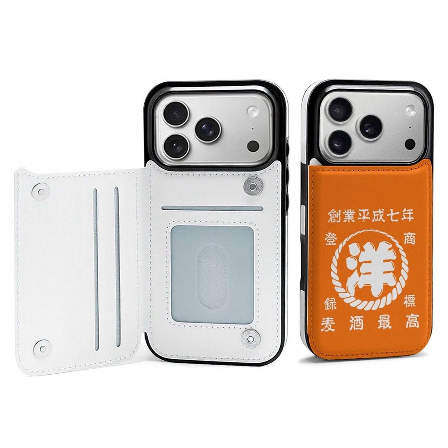 名前入り スマートフォンケース　革製　商店風 　折りたたみケース　フリップケース 新柄