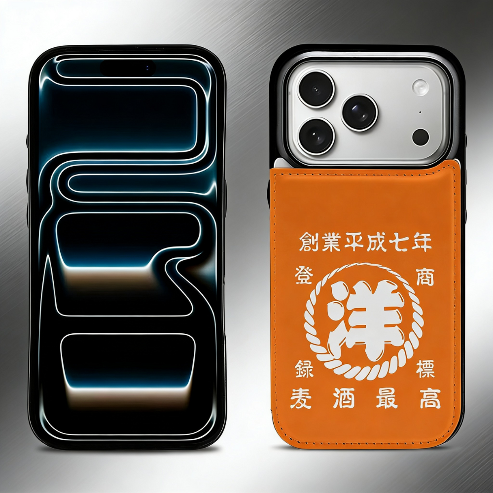 名前入り スマートフォンケース　革製　商店風 　折りたたみケース　フリップケース 新柄