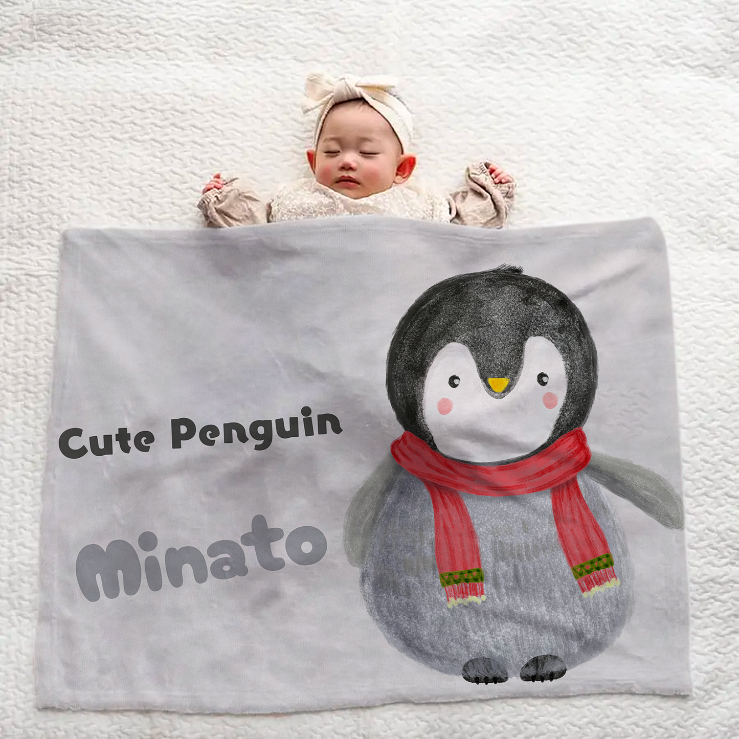 水彩動物ブランケット|名入れ|誕生日ギフト|出産祝い|オーダー