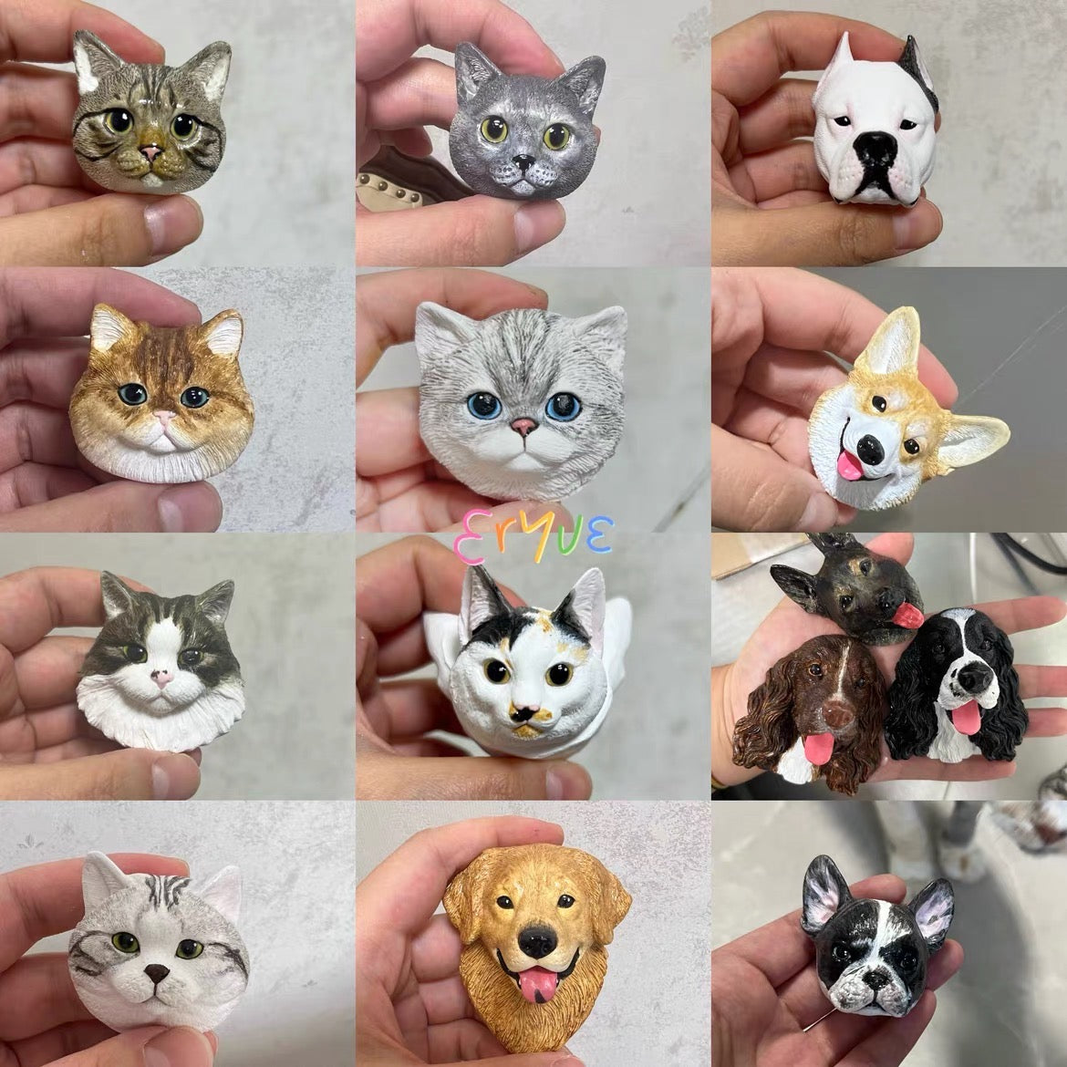 【オーダーメイド】世界に一つ 似顔絵 ペット 頭フィギュア・ペット 写真 グッズ・うちの子・犬・猫