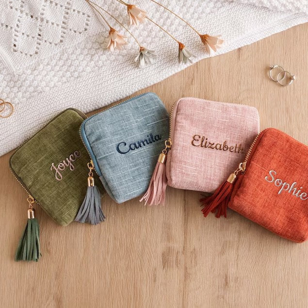 【オーダーメイド】名前刺繍可能！お名前入り 小銭入れ