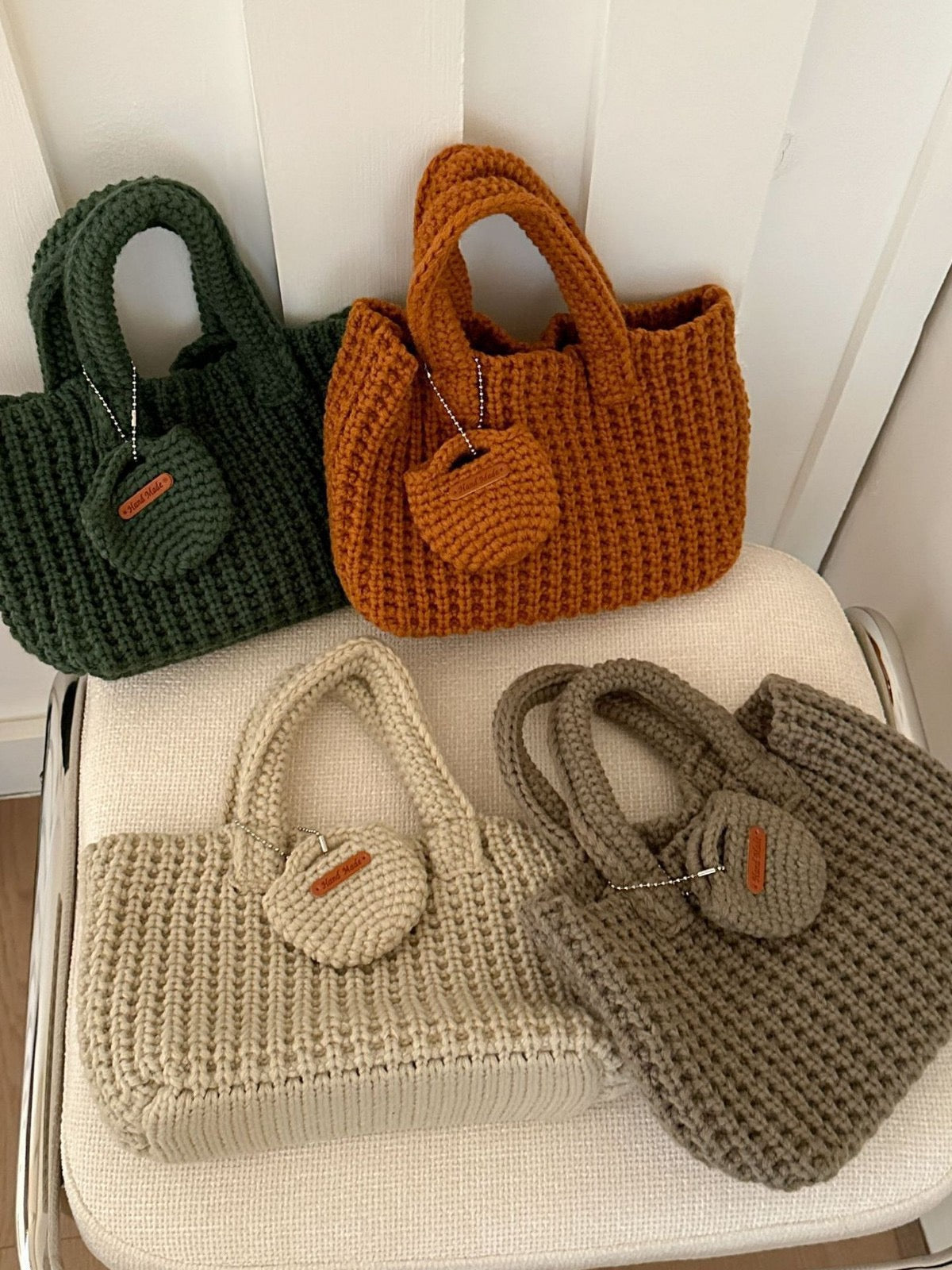 【オーダーメイド】名前刺繍可能！お名前入り トートバッグ　収納ハンドバッグ