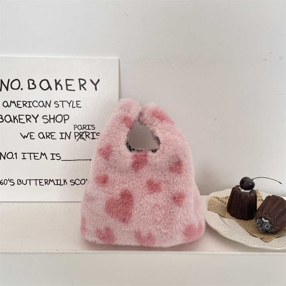 【オーダーメイド】名前刺繍可能！お名前入り トートバッグ もこもこトートバッグ｜可愛くて便利な収納ポーチ