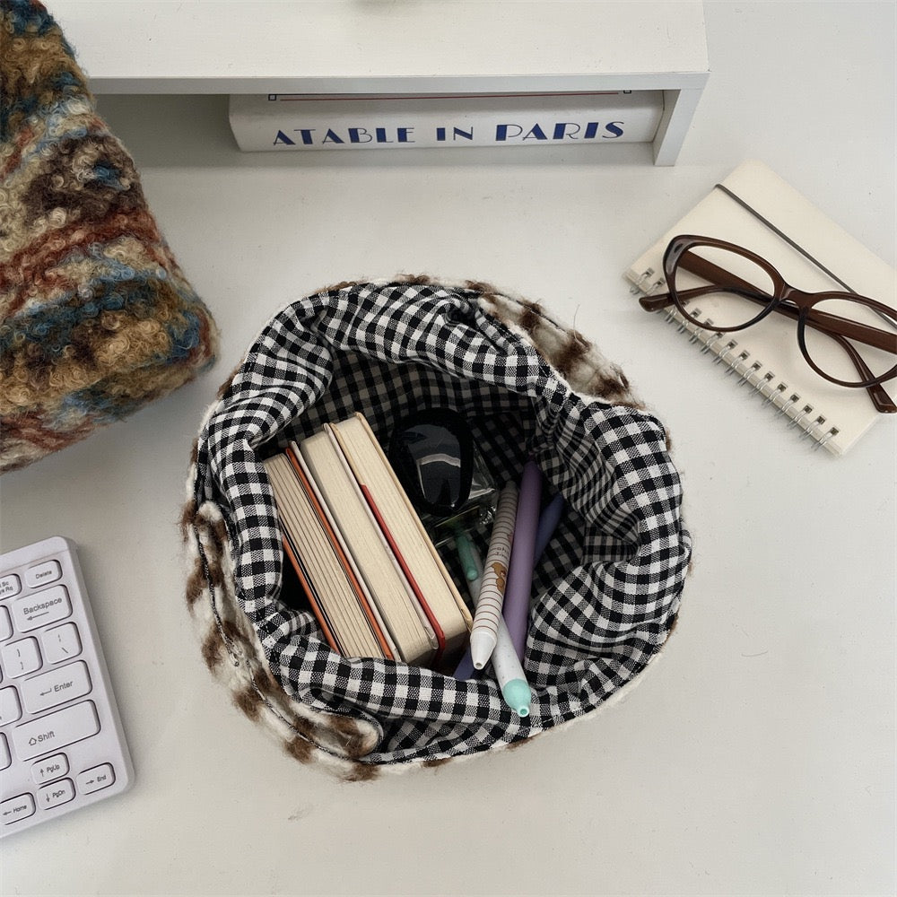【オーダーメイド】名前刺繍可能！お名前入り トートバッグ もこもこトートバッグ｜可愛くて便利な収納ポーチ