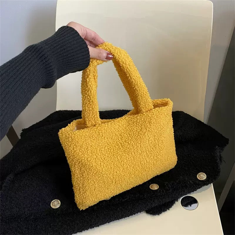 【オーダーメイド】名前刺繍可能！お名前入り トートバッグ もこもこトートバッグ｜可愛くて便利な収納ポーチ