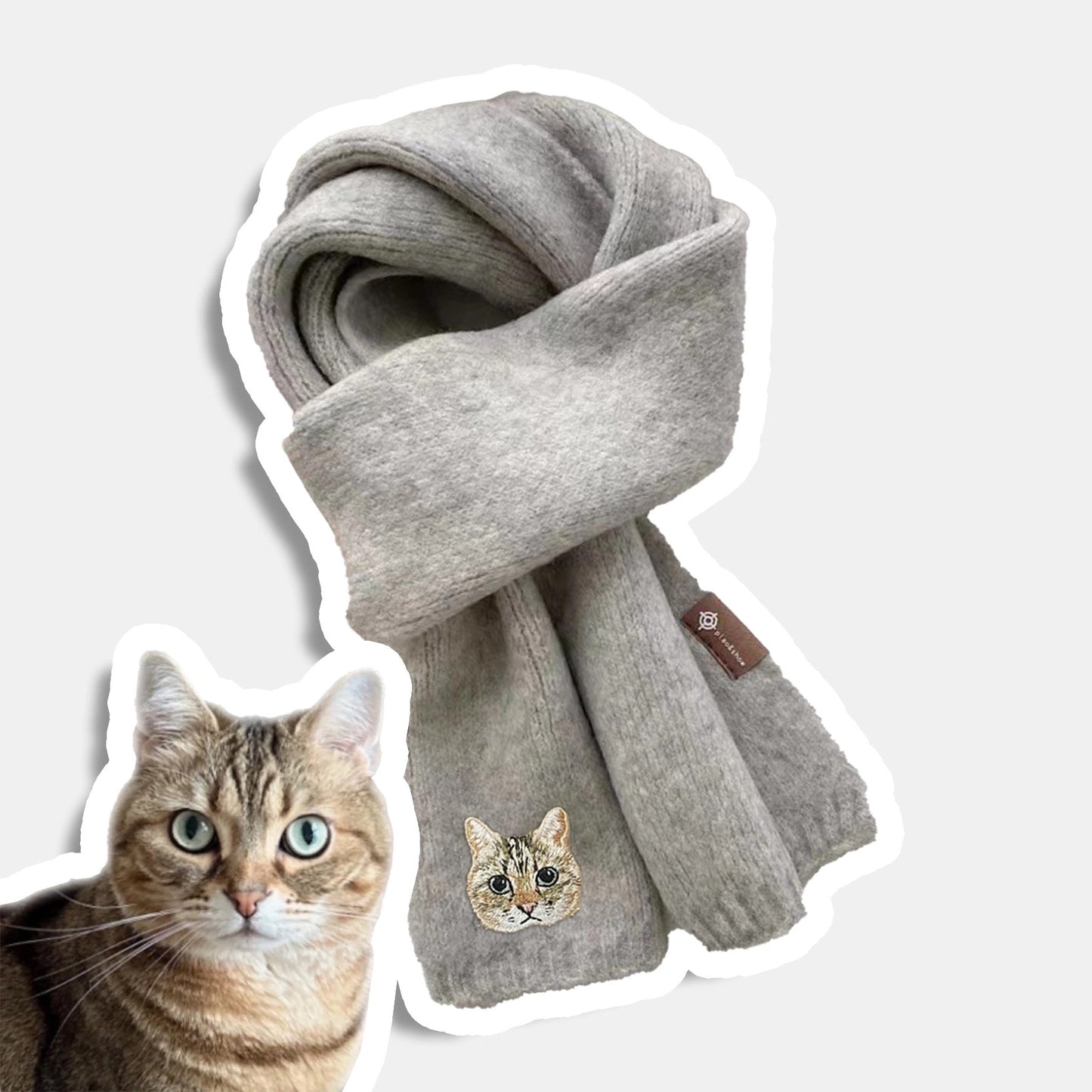 あなたのペットを世界に１つだけのアートマフラー作品に♪ | ペットイラスト | ペット似顔絵 | 犬 猫 うちの子  | 刺繍