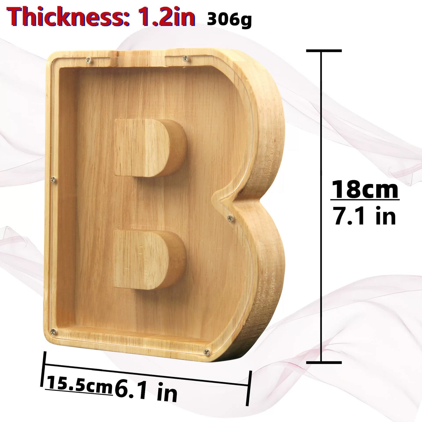 選べるアルファベットフォトフレーム - 手作りフラワー付き